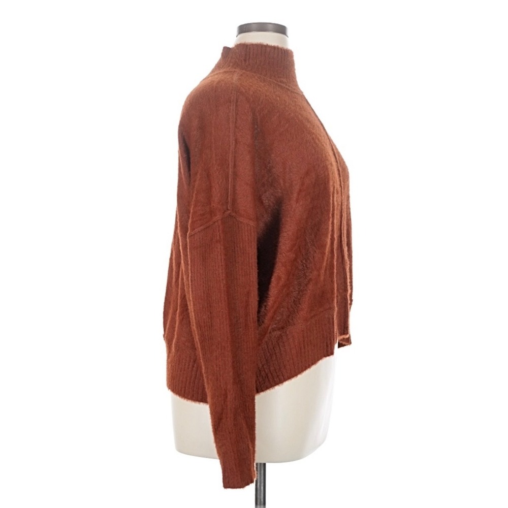 Natural Life Super Soft Eyelash Knit Mock Neck Sweater Rust Orange XL - Picture 9 of 9